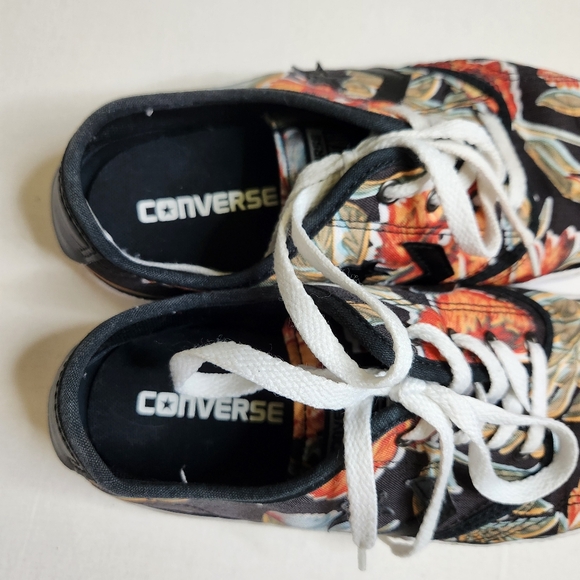 Converse Zakim Ox tropical print low top sneakers Hawaii flower hibiscus 9 - Picture 5 of 11